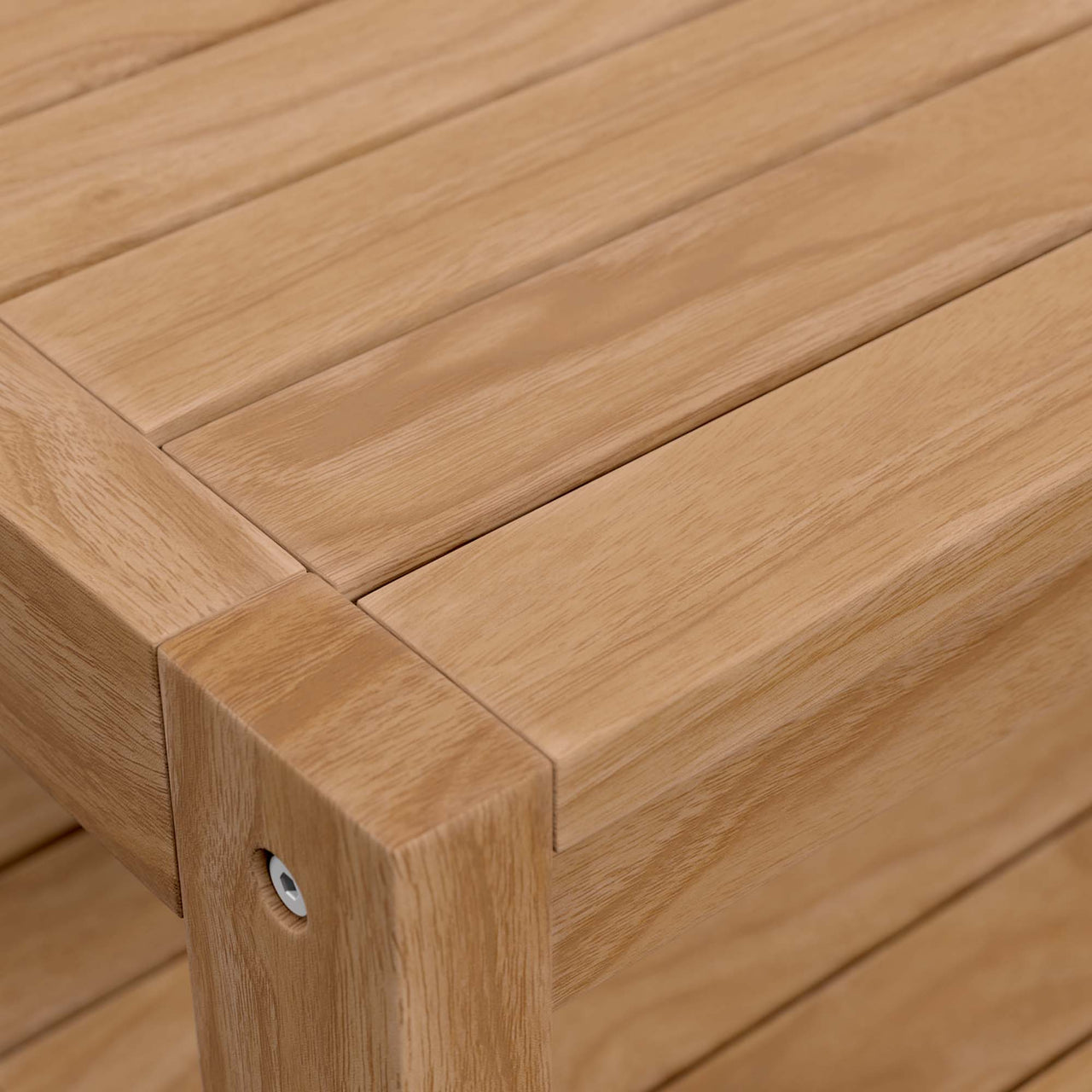 Ladder Rung Alfresco Teak Coffee Table, Natural Wood