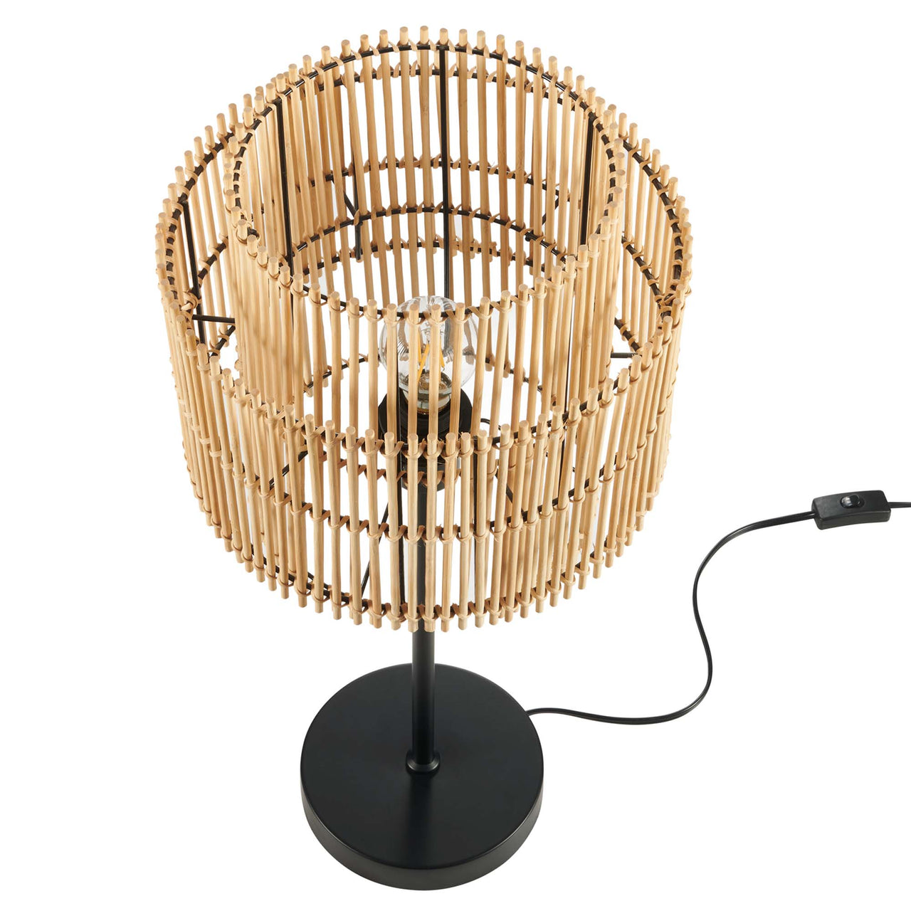 Lyselle Table Lamp, Natural Wood