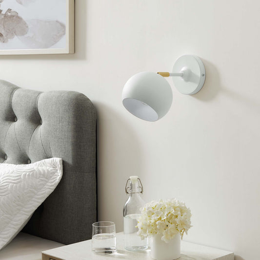 Goblet 4" Adjustable Metal Wall Sconce, White
