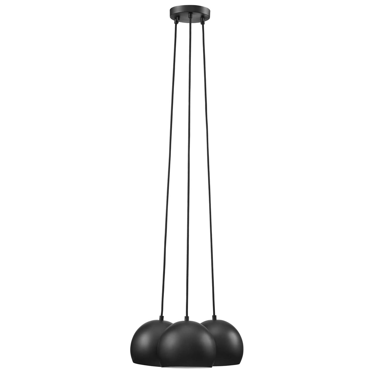 Goblet 3-Light Metal Pendant, Black