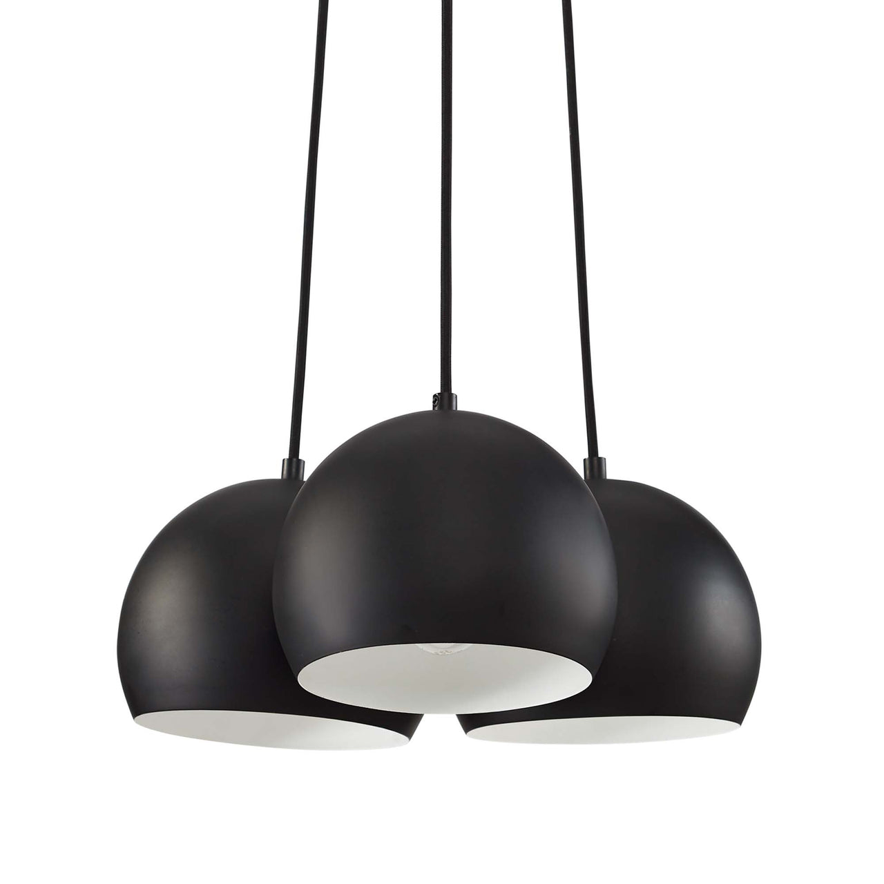 Goblet 3-Light Metal Pendant, Black