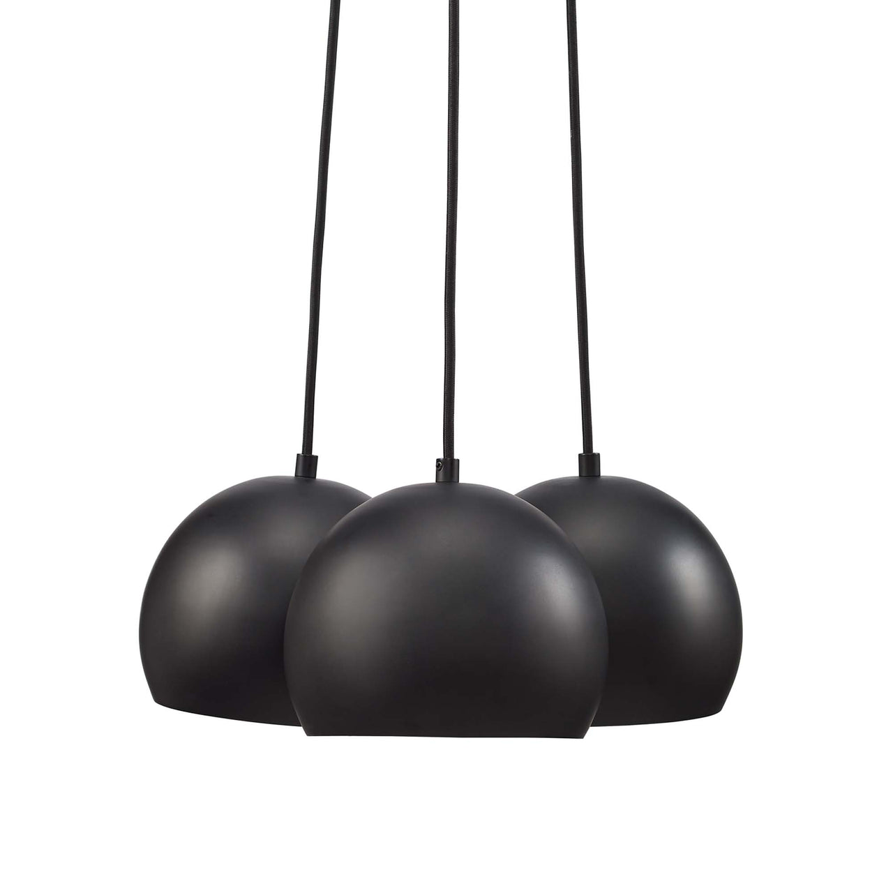 Goblet 3-Light Metal Pendant, Black
