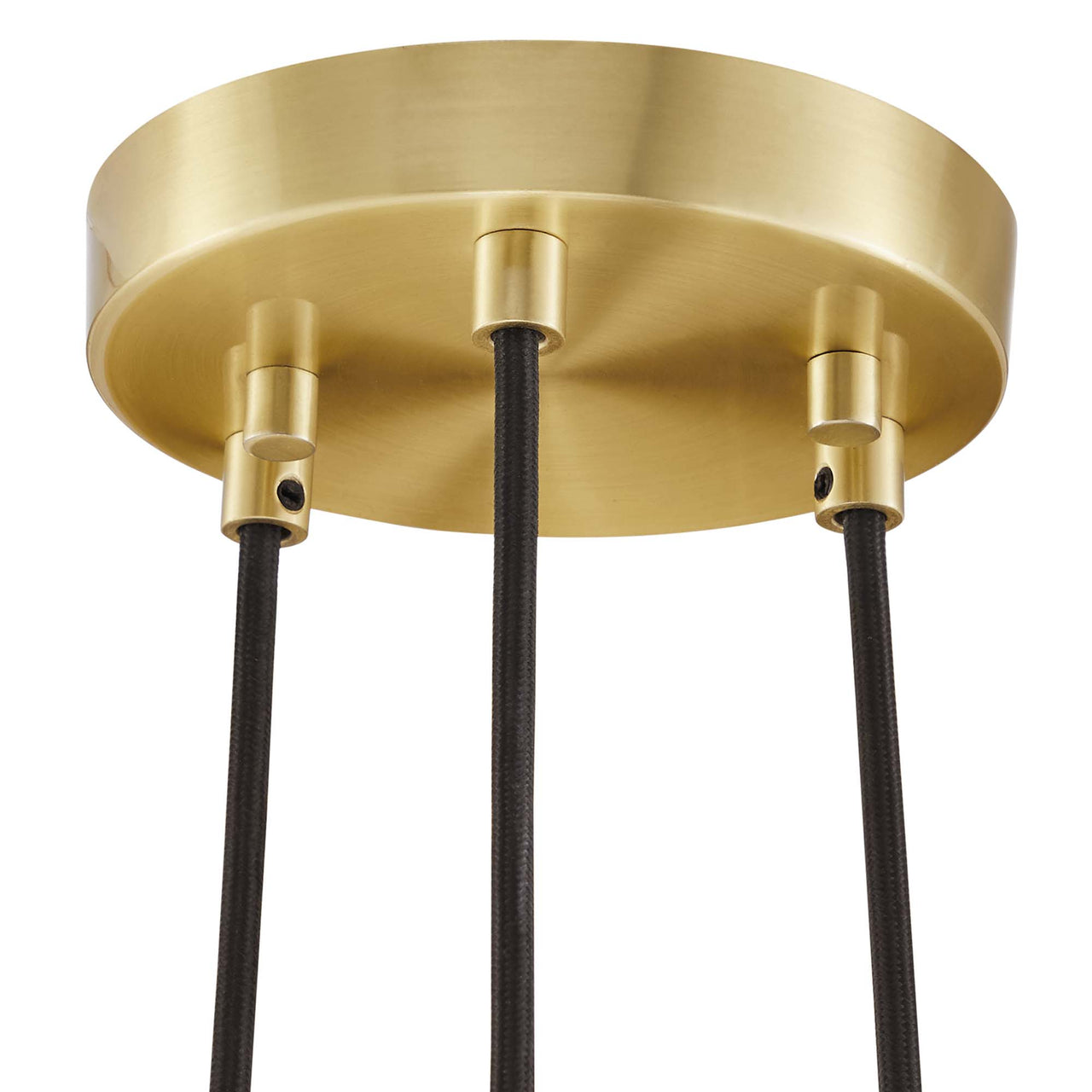 Goblet 3-Light Metal Pendant, Satin Brass