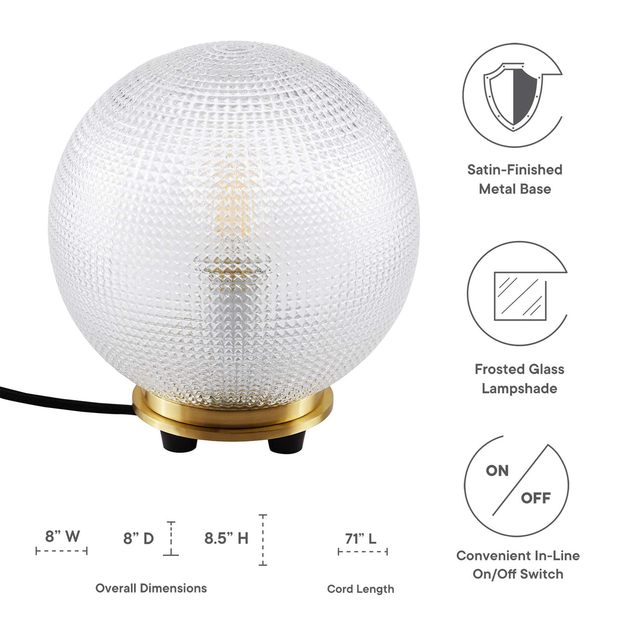 Dyson Sphere Table Lamp, Satin Brass