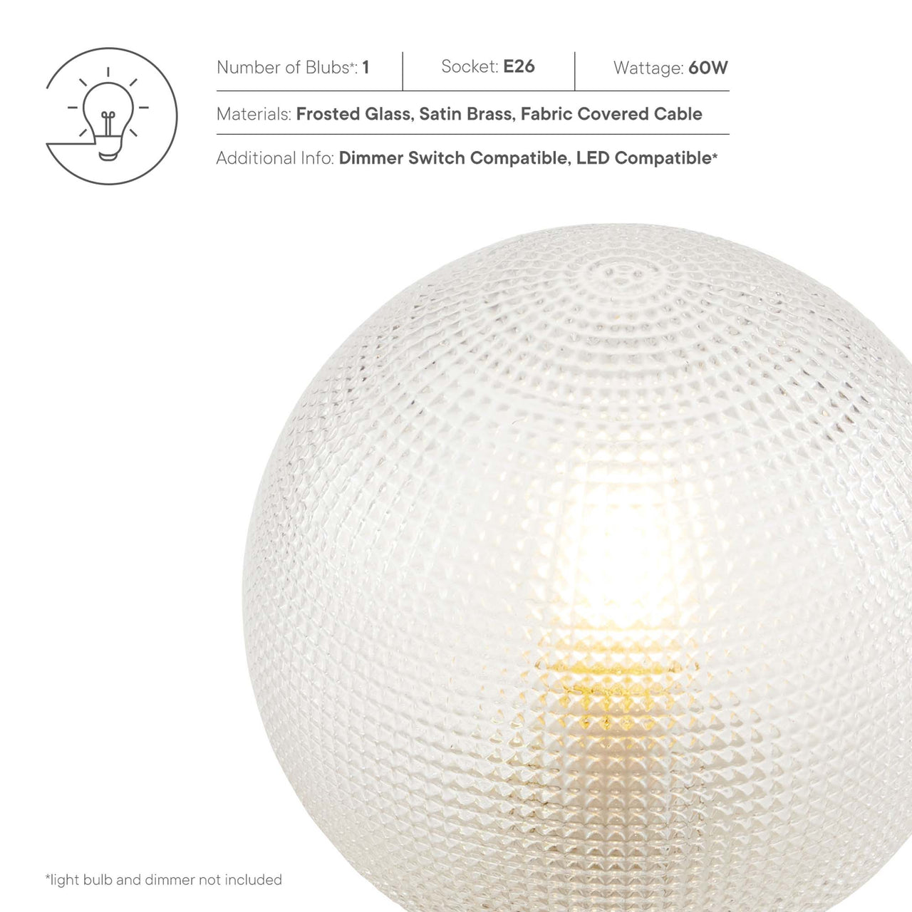 Dyson Sphere Table Lamp, Satin Brass