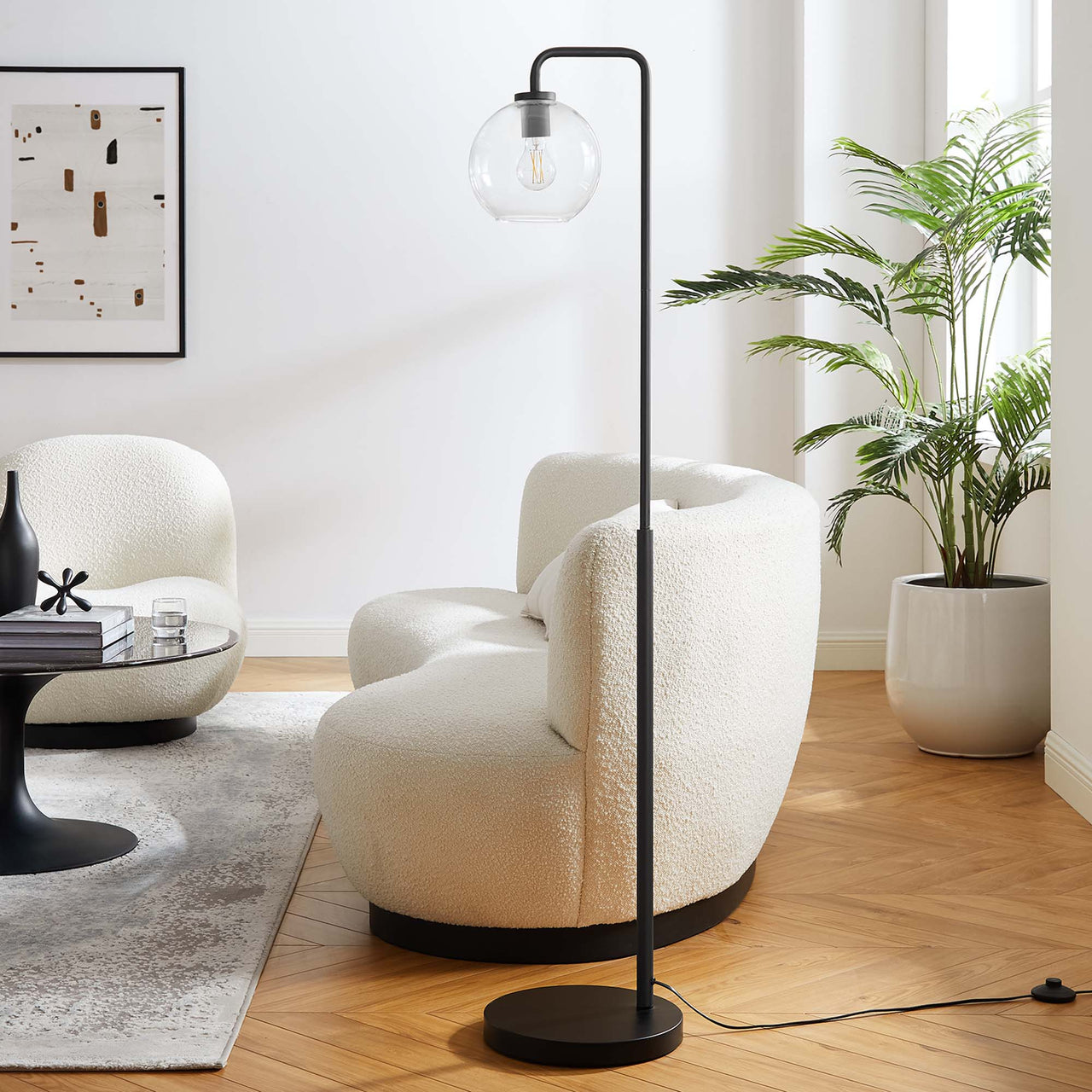 Discharge Floor Lamp, Black