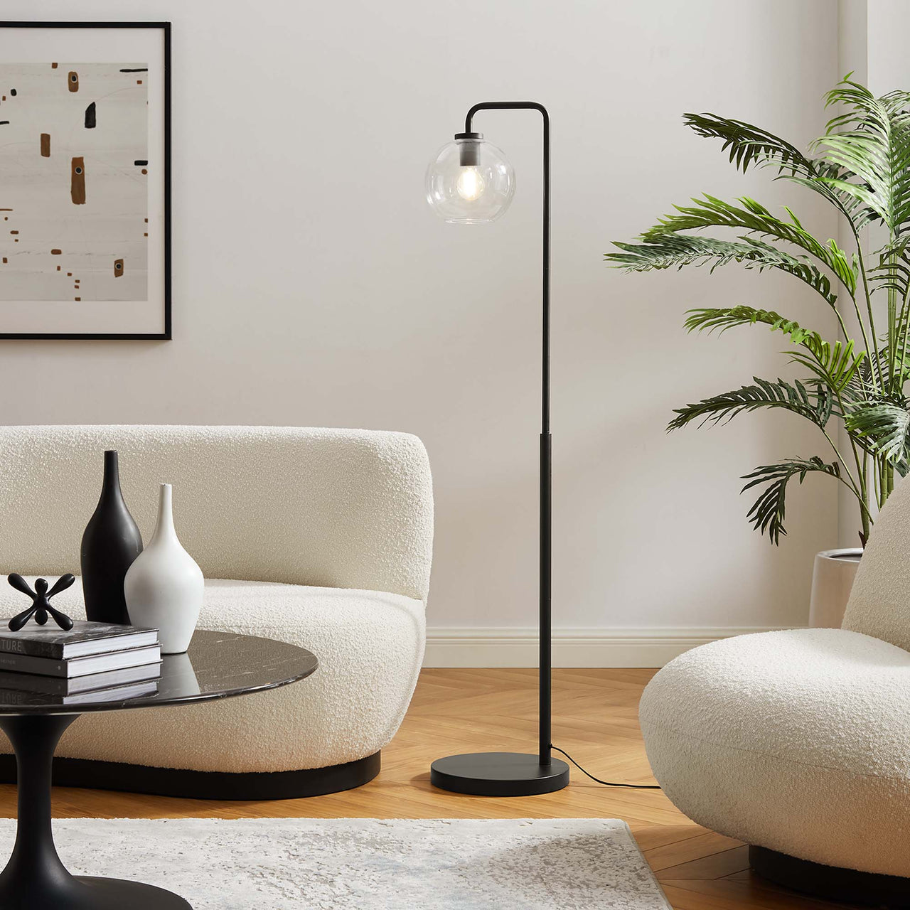 Discharge Floor Lamp, Black
