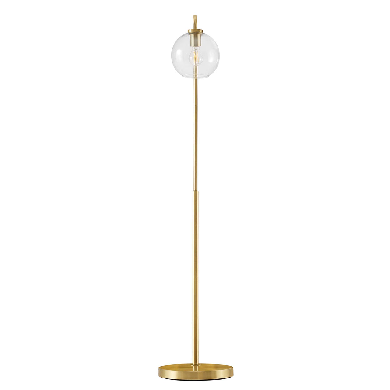 Discharge Floor Lamp, Satin Brass