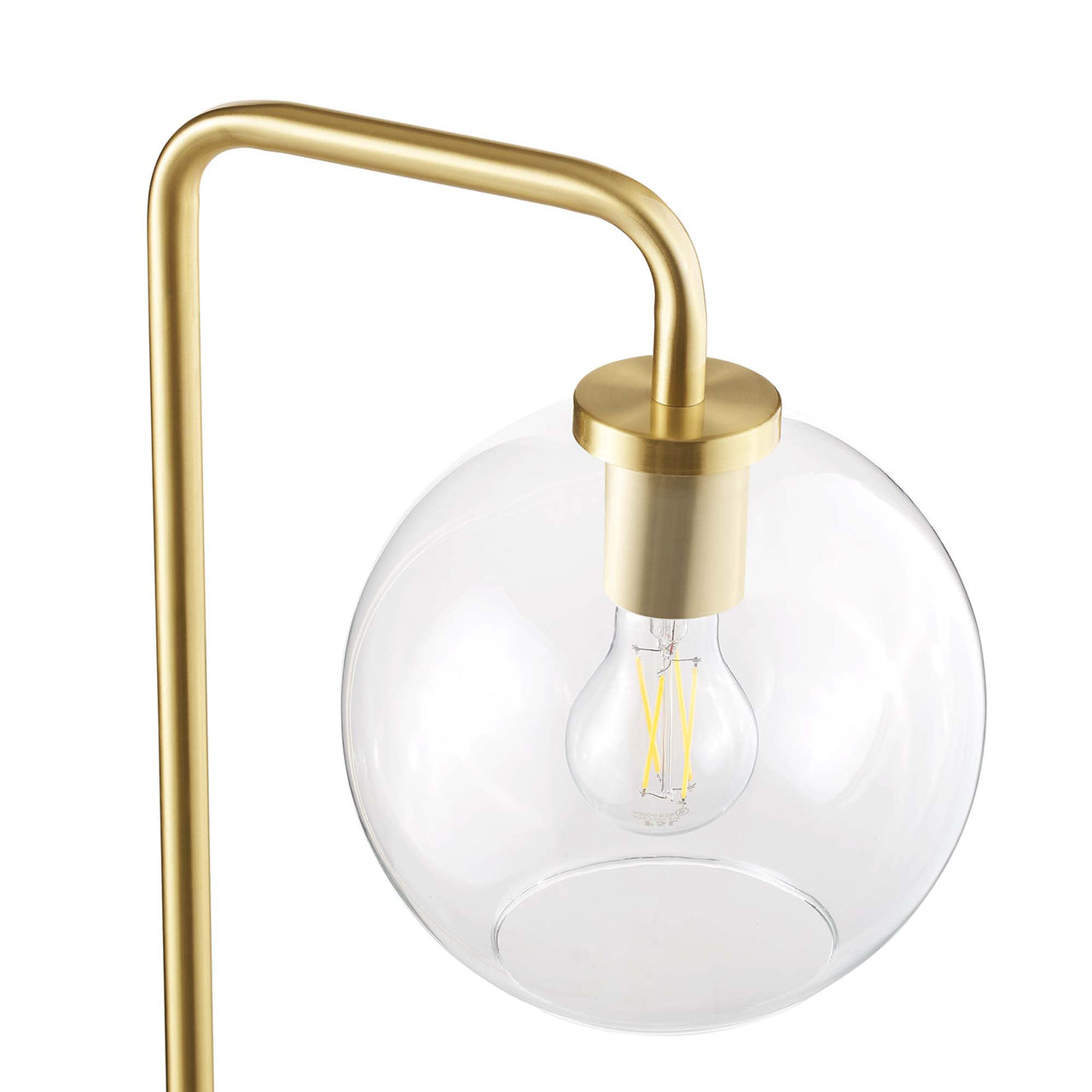 Discharge Floor Lamp, Satin Brass