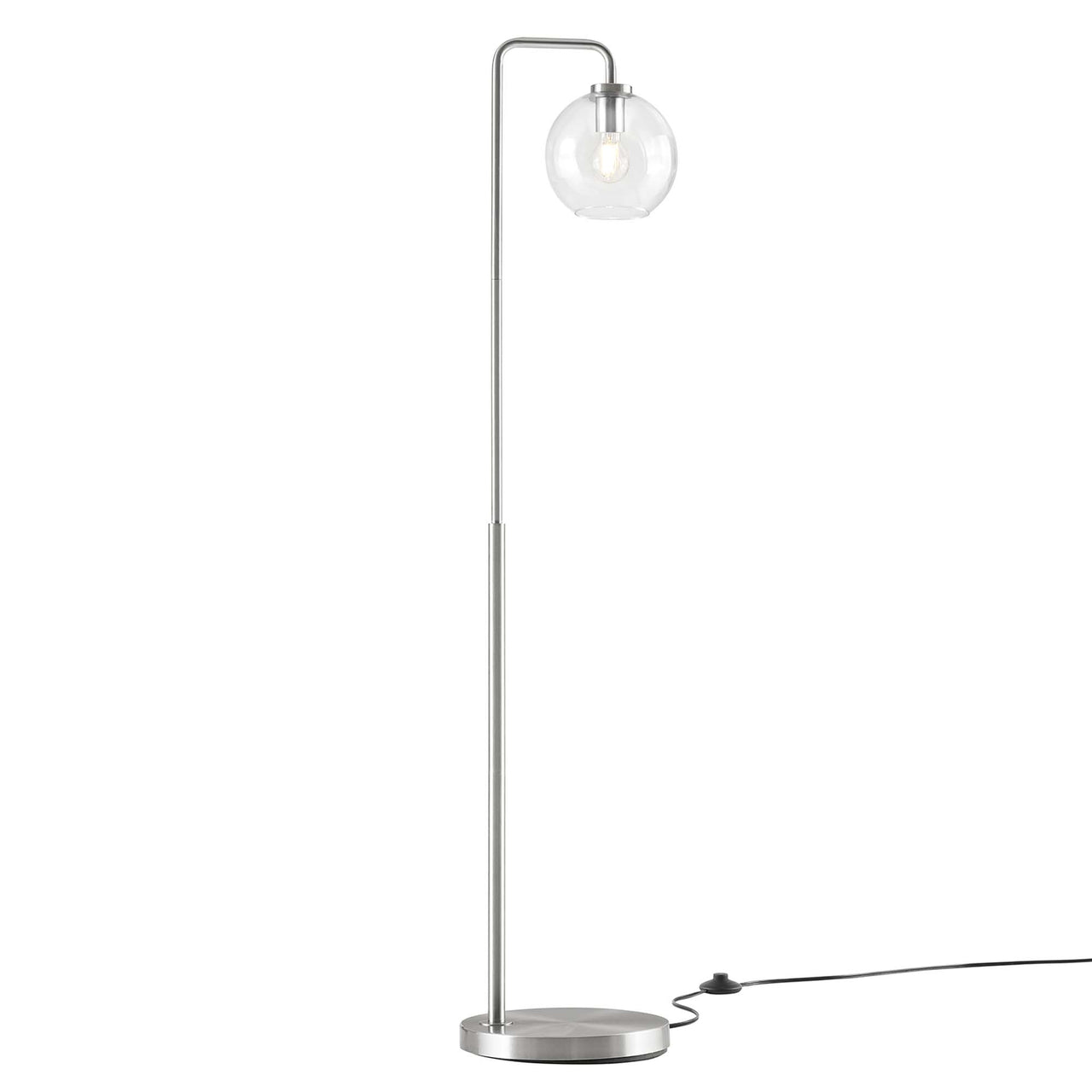 Discharge Floor Lamp, Satin Nickel