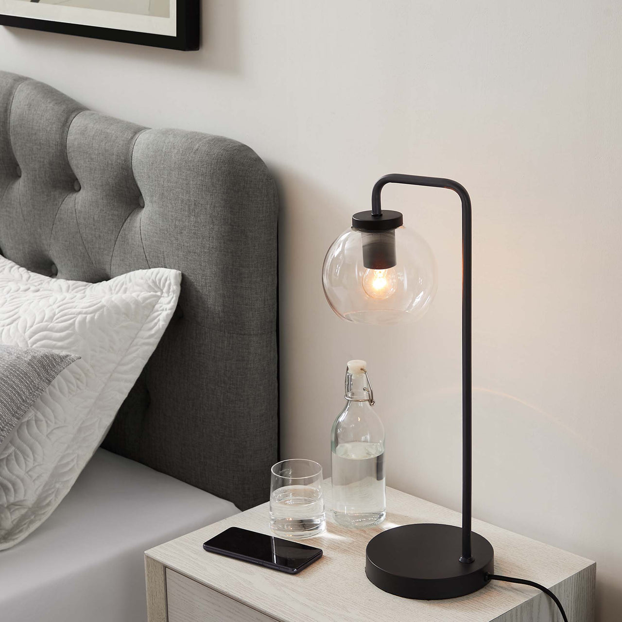 Discharge Table Lamp, Black