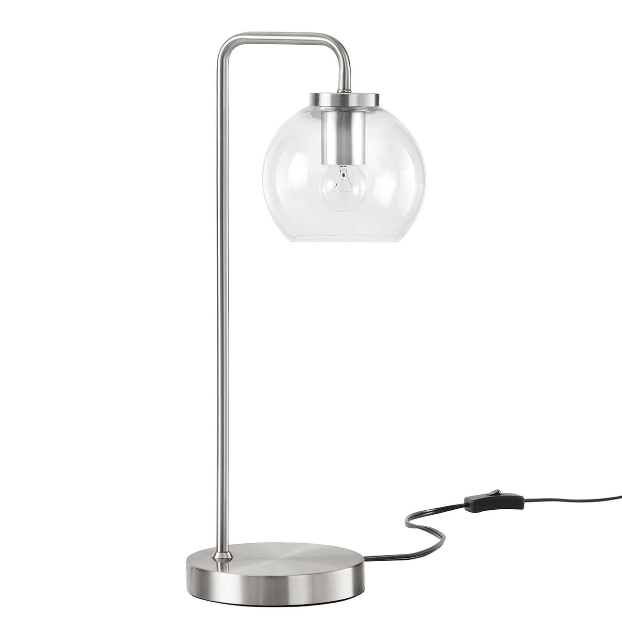 Discharge Table Lamp, Satin Nickel