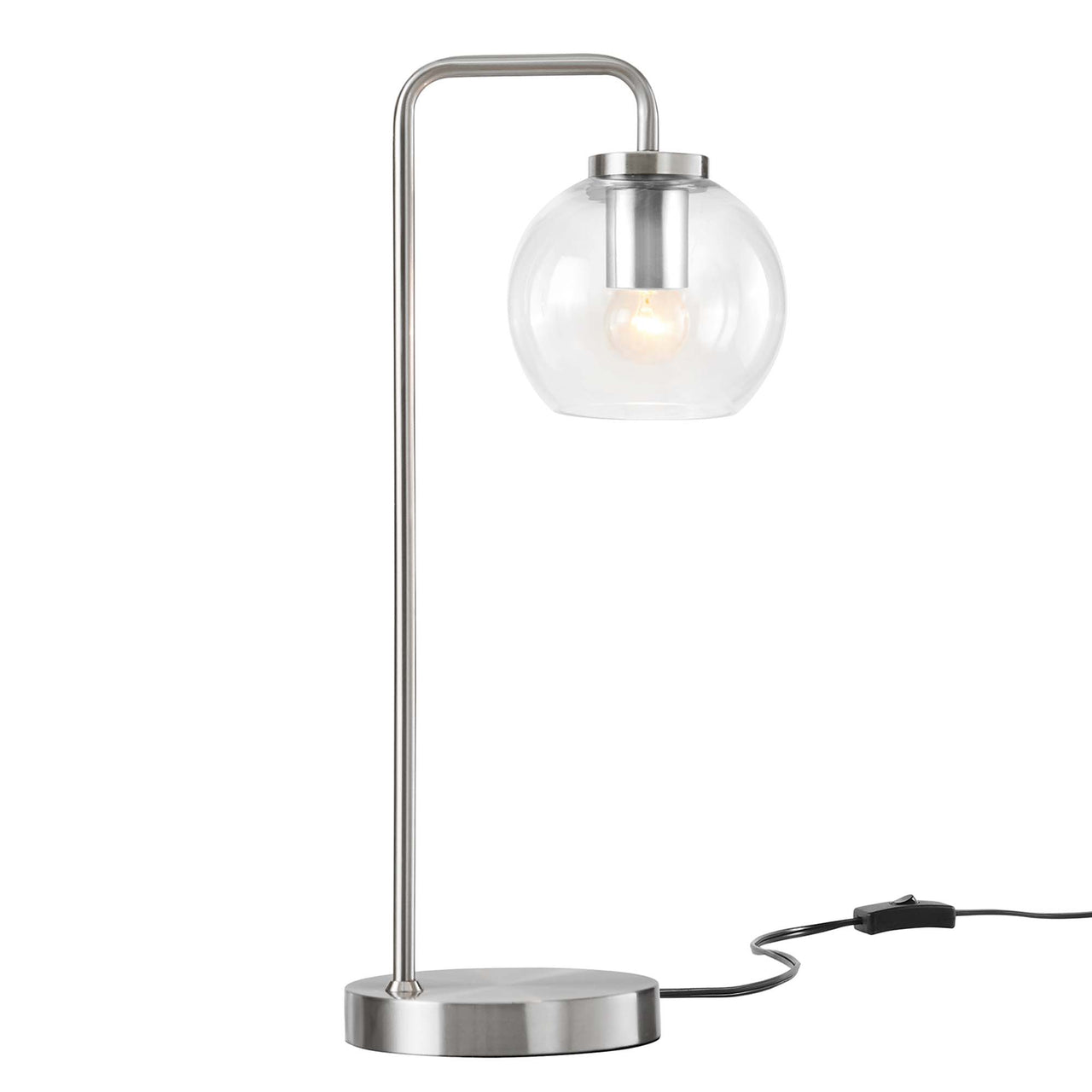 Discharge Table Lamp, Satin Nickel