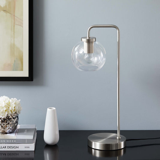 Discharge Table Lamp, Satin Nickel