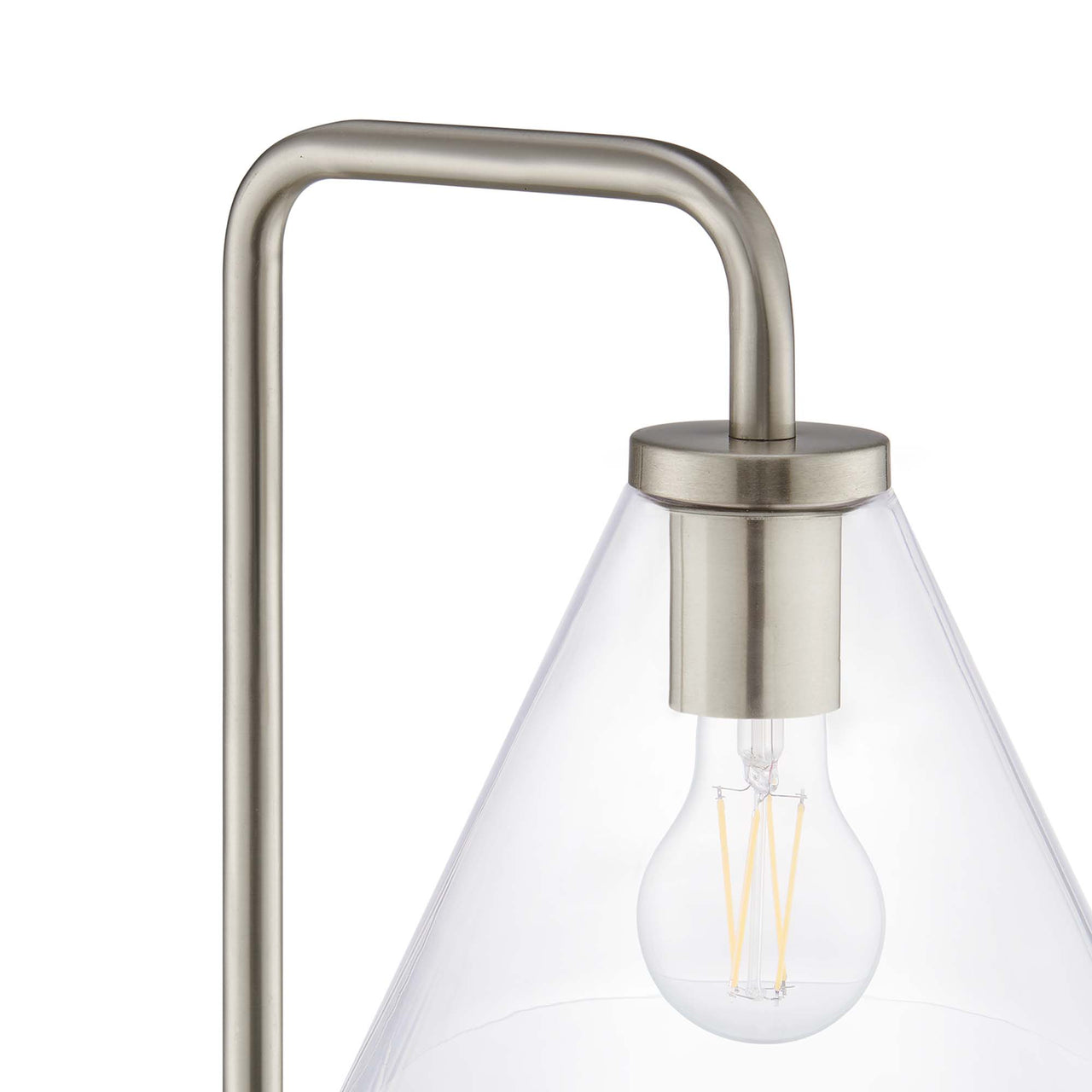 Lumen Cone Floor Lamp, Satin Nickel