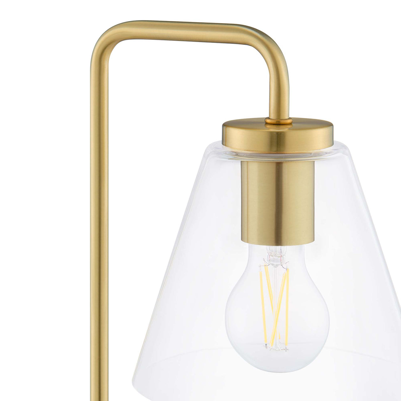 Lumen Cone Table Lamp, Satin Brass
