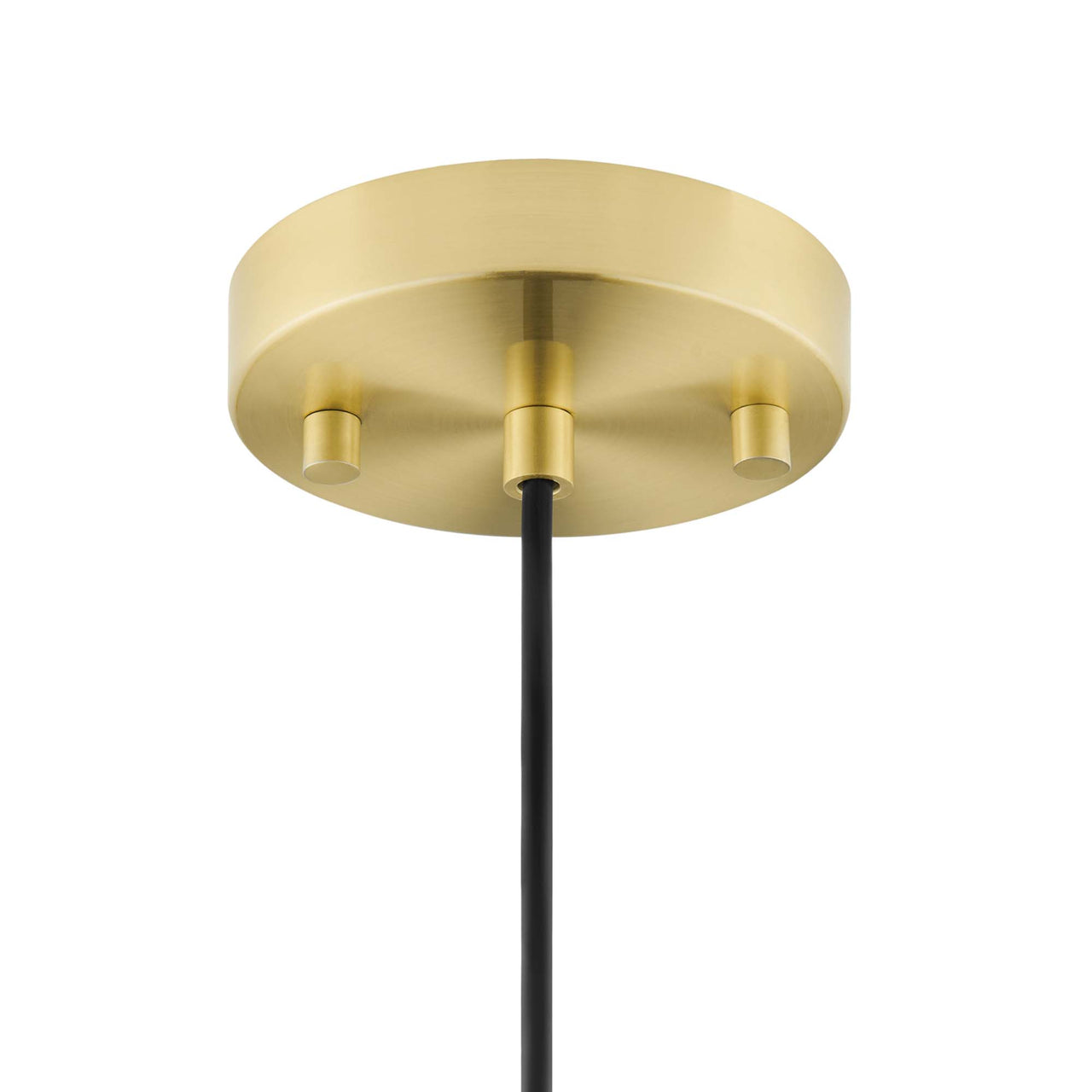 Carousel Pendant Light, White & Satin Brass