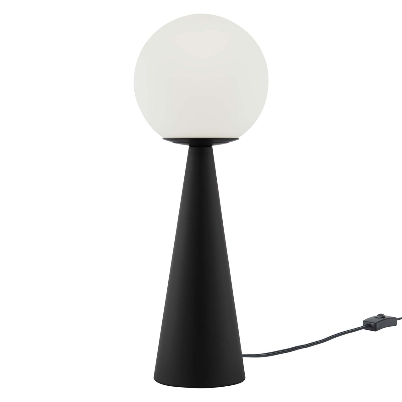 Lunetra Table Lamp, White & Black