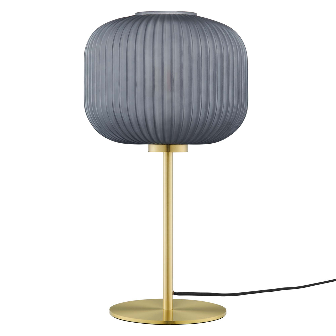Carousel Table Lamp, Black & Satin Brass