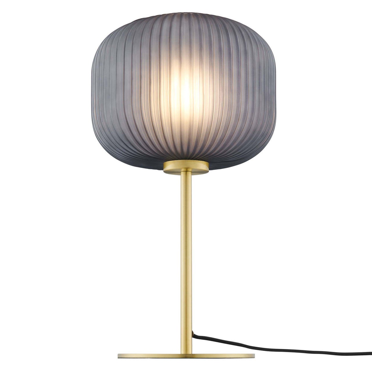 Carousel Table Lamp, Black & Satin Brass