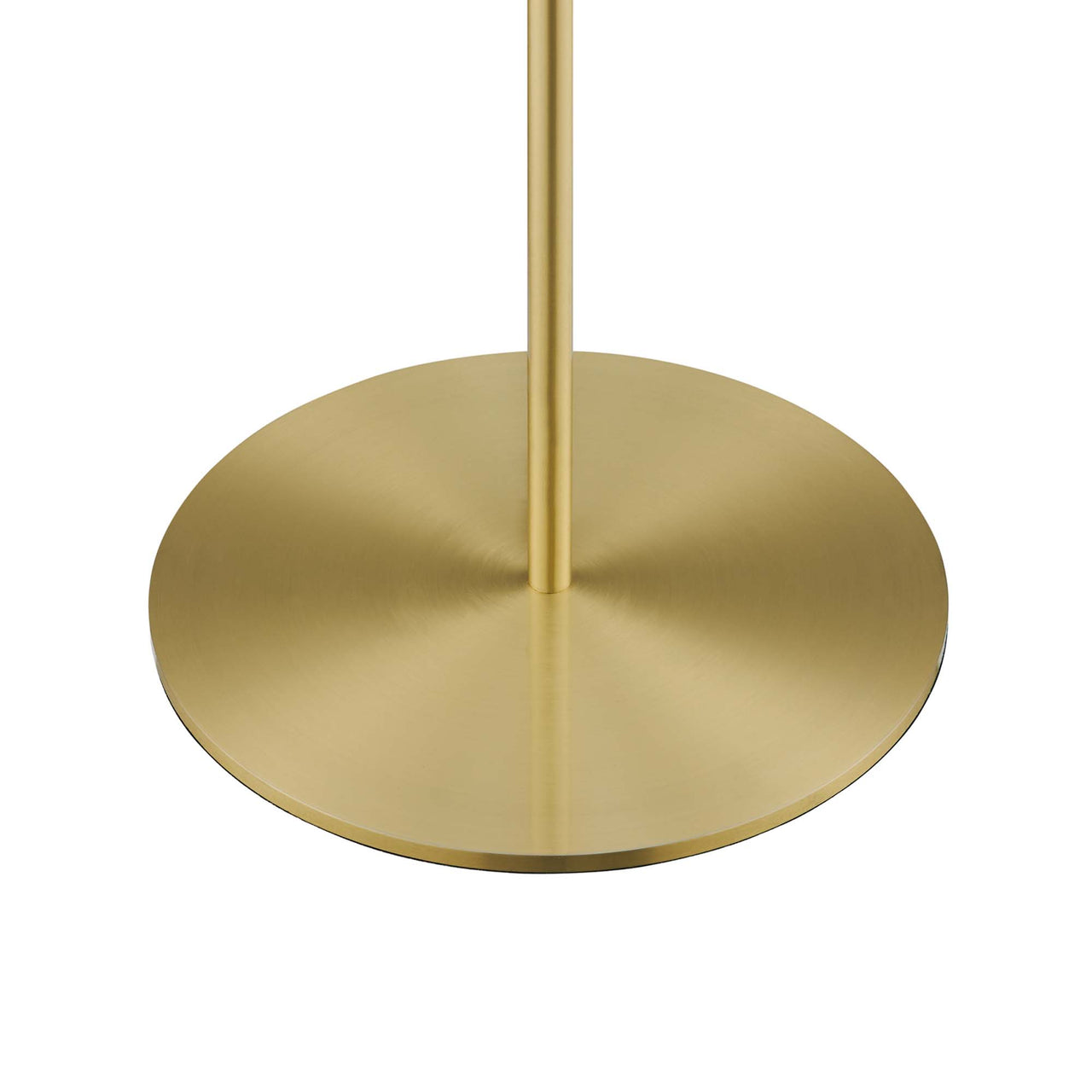 Carousel Floor Lamp, White & Satin Brass