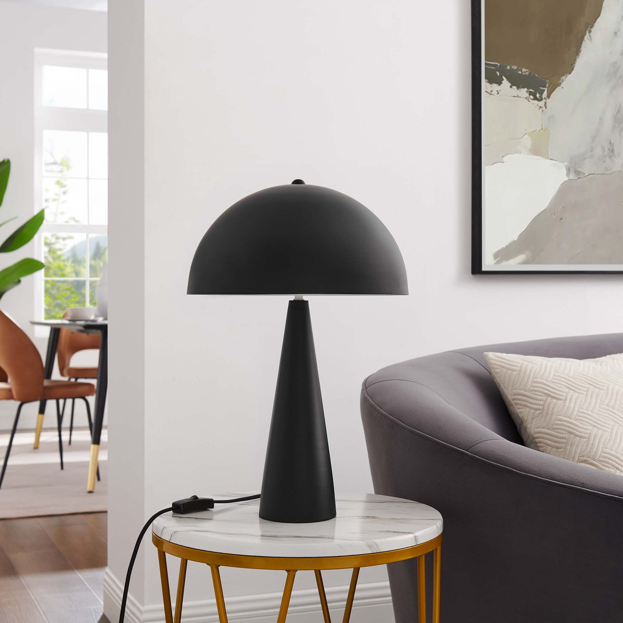 Agaric Table Lamp, Black