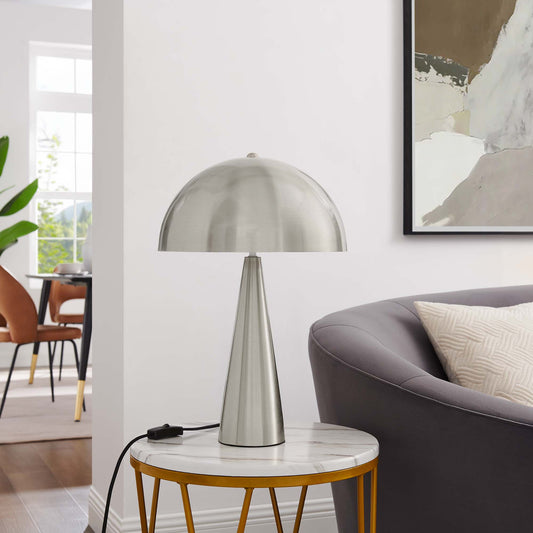 Agaric Table Lamp, Satin Nickel