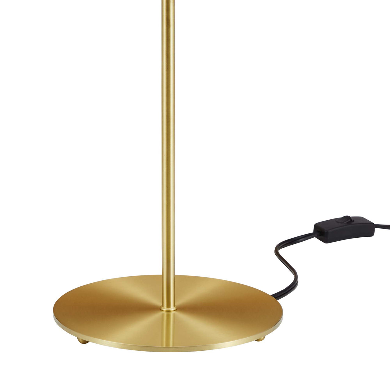 Mushroom Table Lamp, Gray & Satin Brass