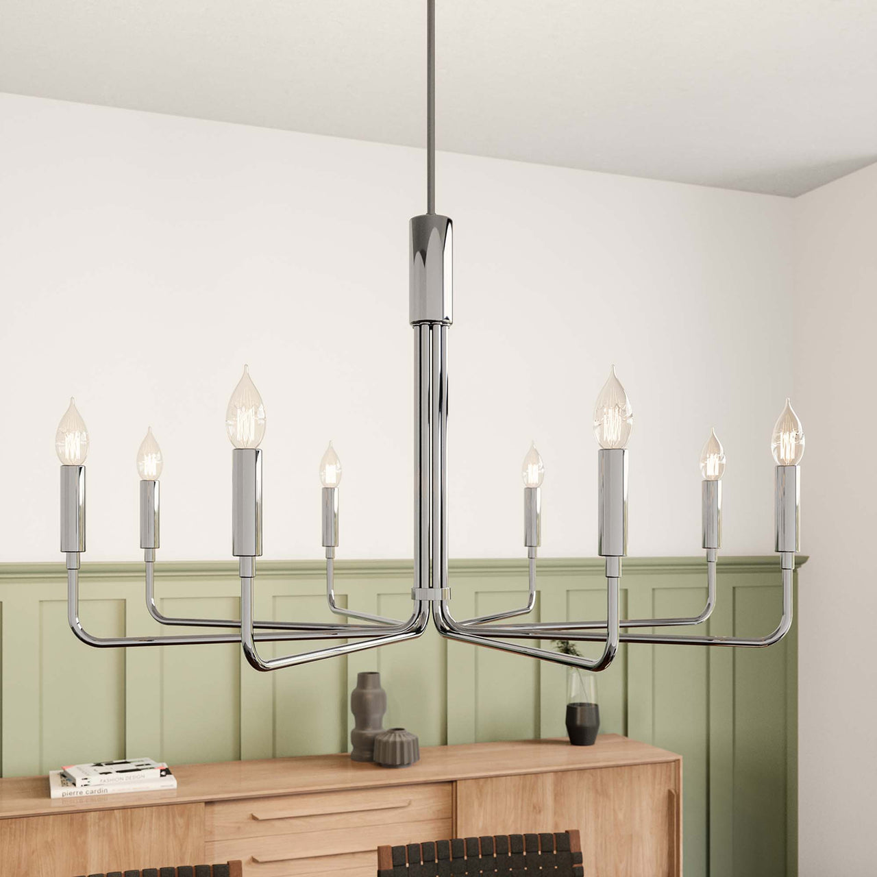 Ignite Chandelier, Large, Polished Nickel