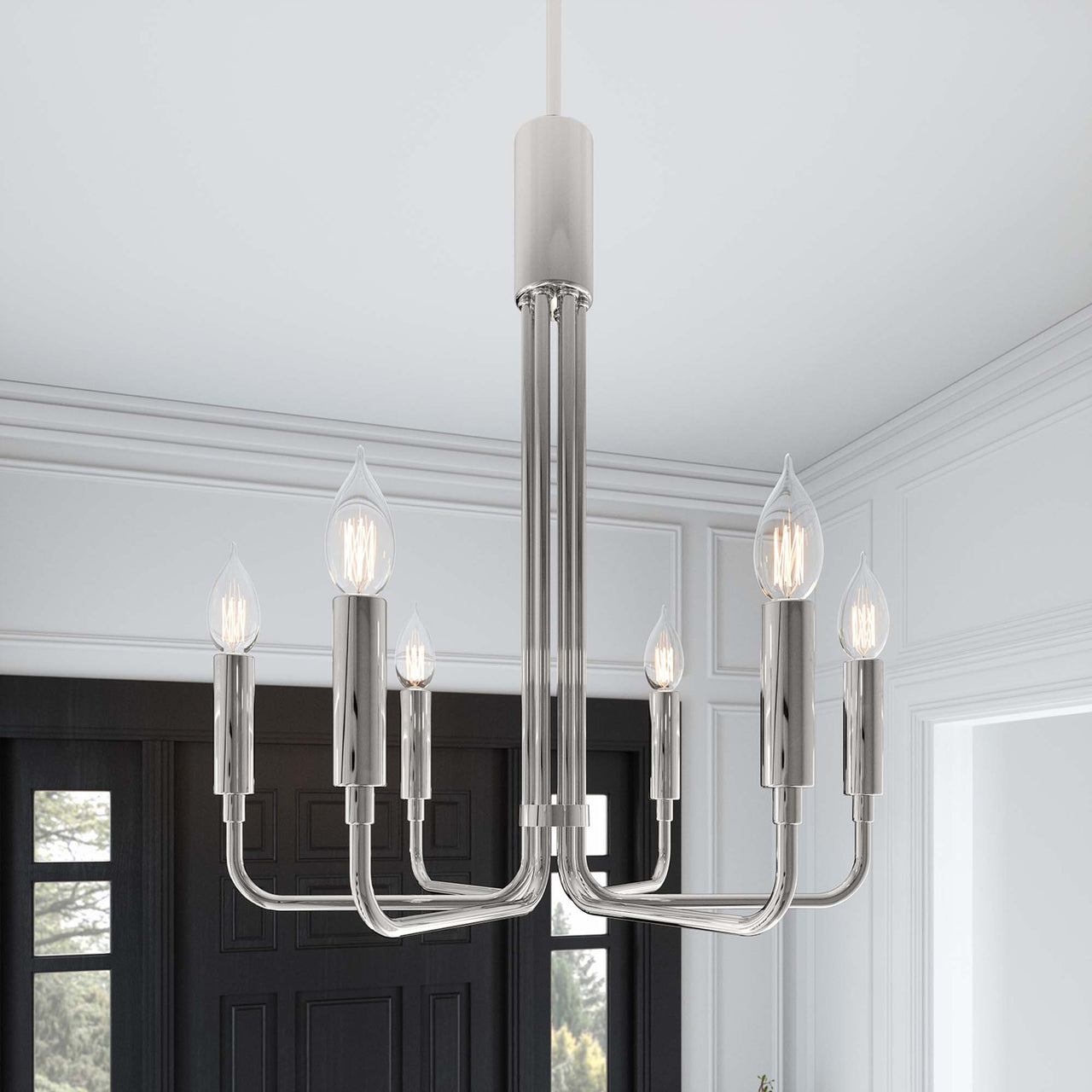 Ignite Chandelier, Small, Polished Nickel