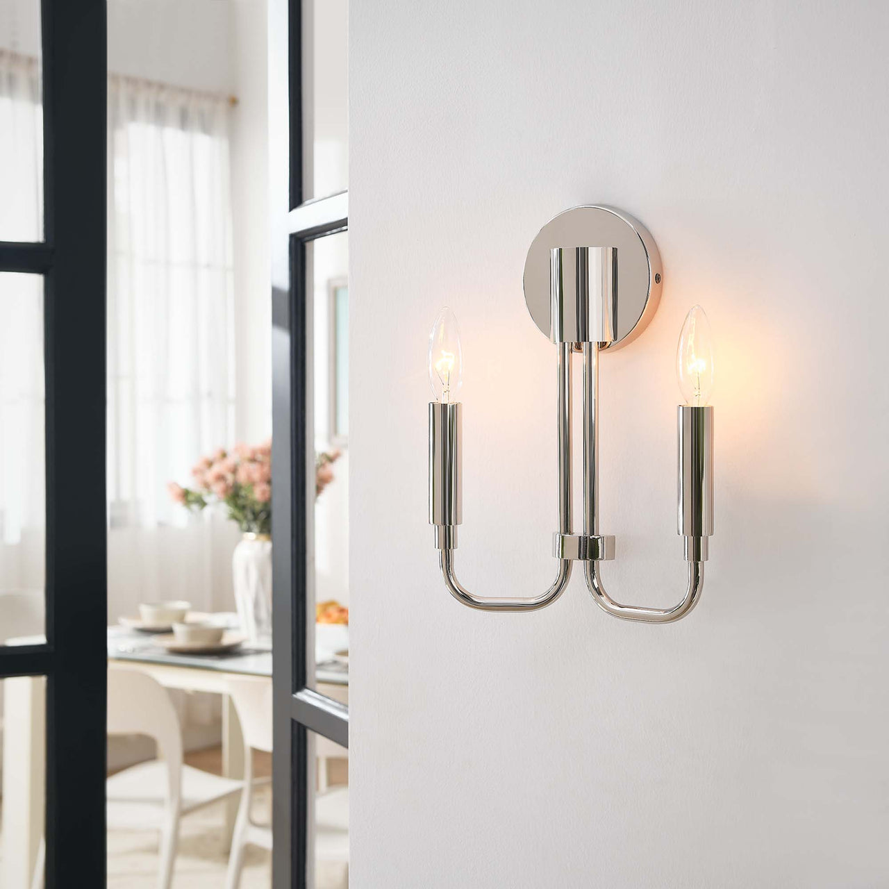 Ignite Wall Sconce, Polished Nickel