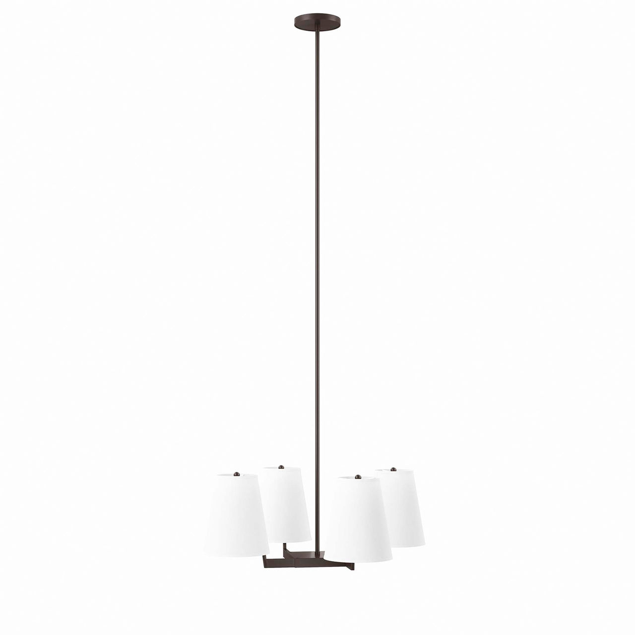 Solvira Pendant Light, White & Bronze