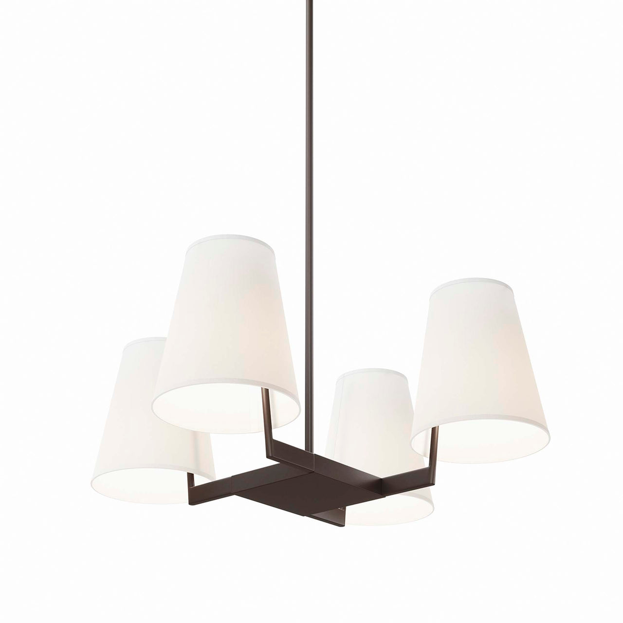 Solvira Pendant Light, White & Bronze