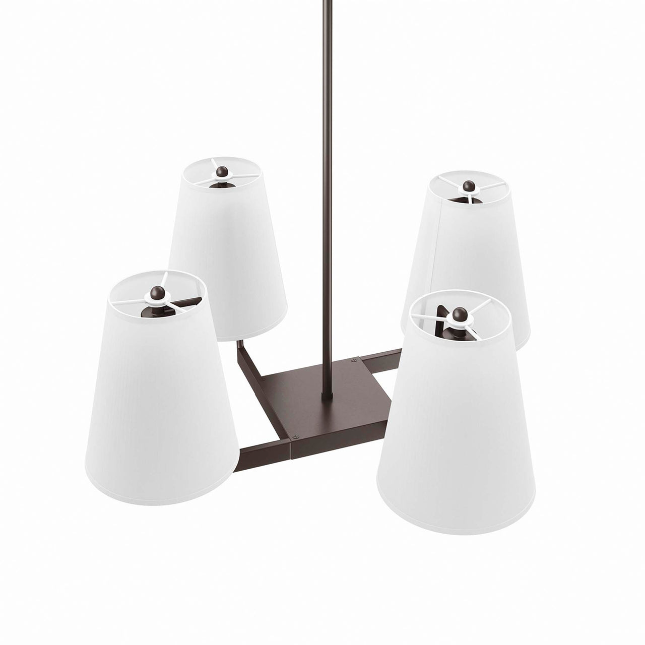 Solvira Pendant Light, White & Bronze