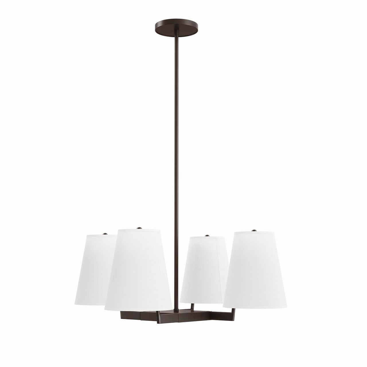 Solvira Pendant Light, White & Bronze