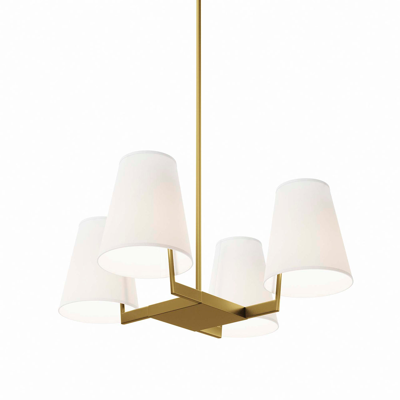 Solvira Pendant Light, White & Satin Brass