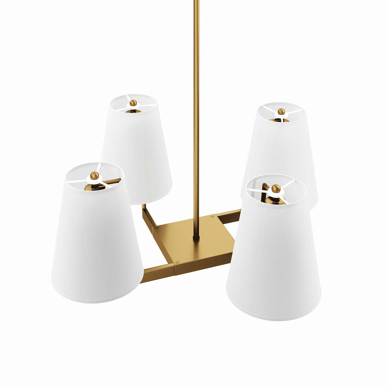 Solvira Pendant Light, White & Satin Brass