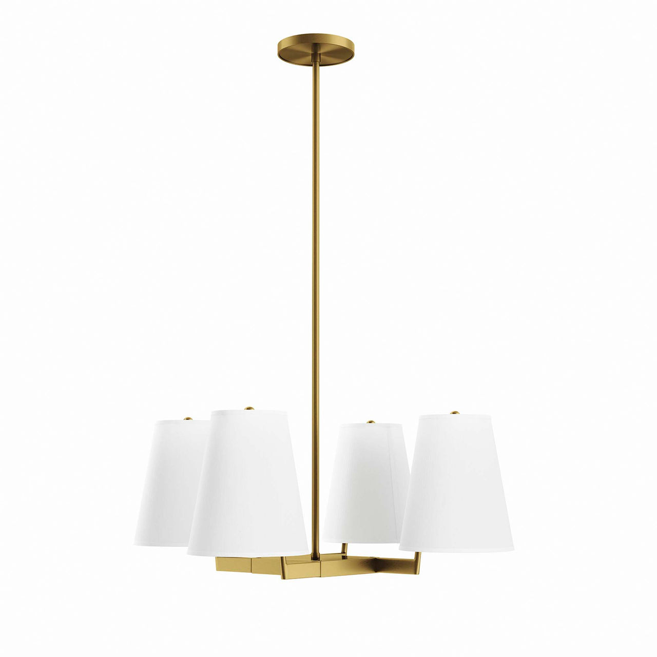 Solvira Pendant Light, White & Satin Brass