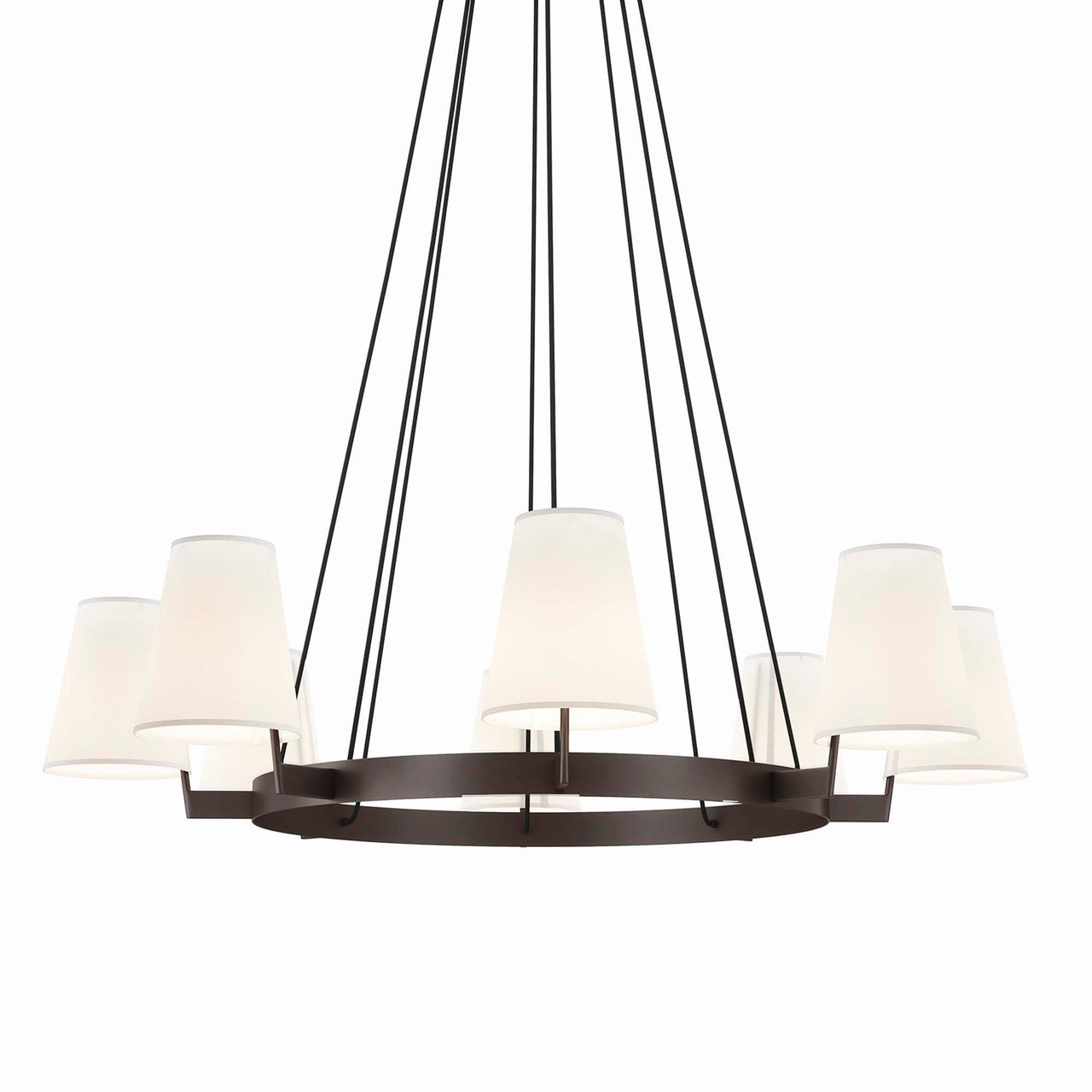 Bind Chandelier, White & Bronze