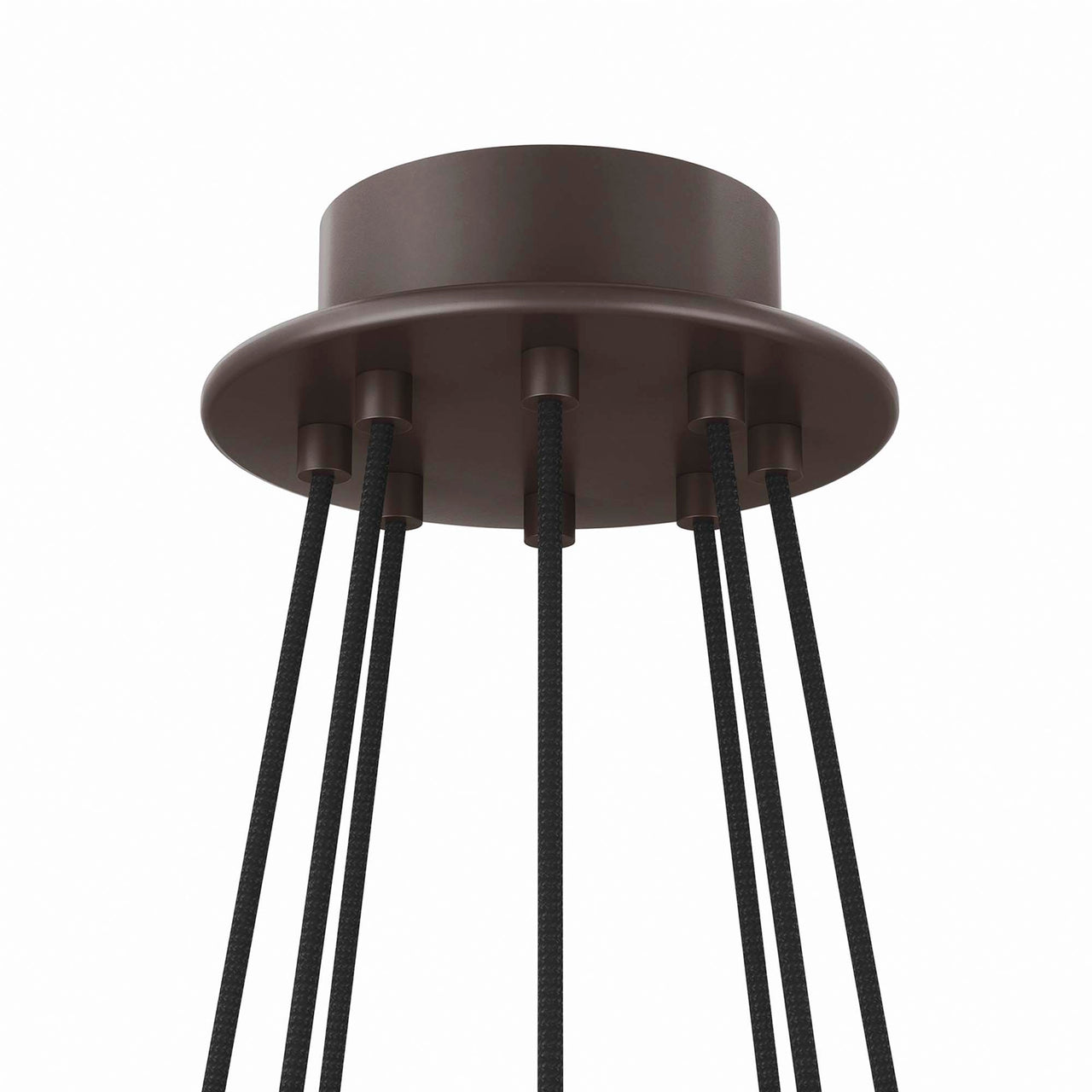 Bind Chandelier, White & Bronze