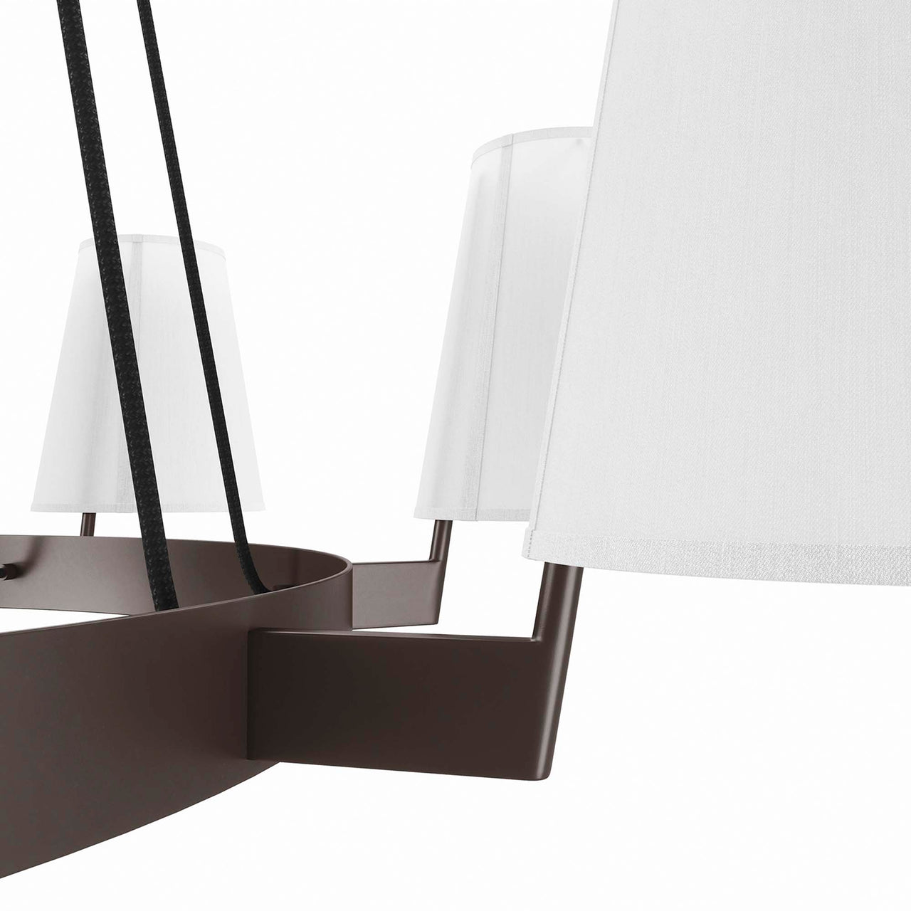 Bind Chandelier, White & Bronze