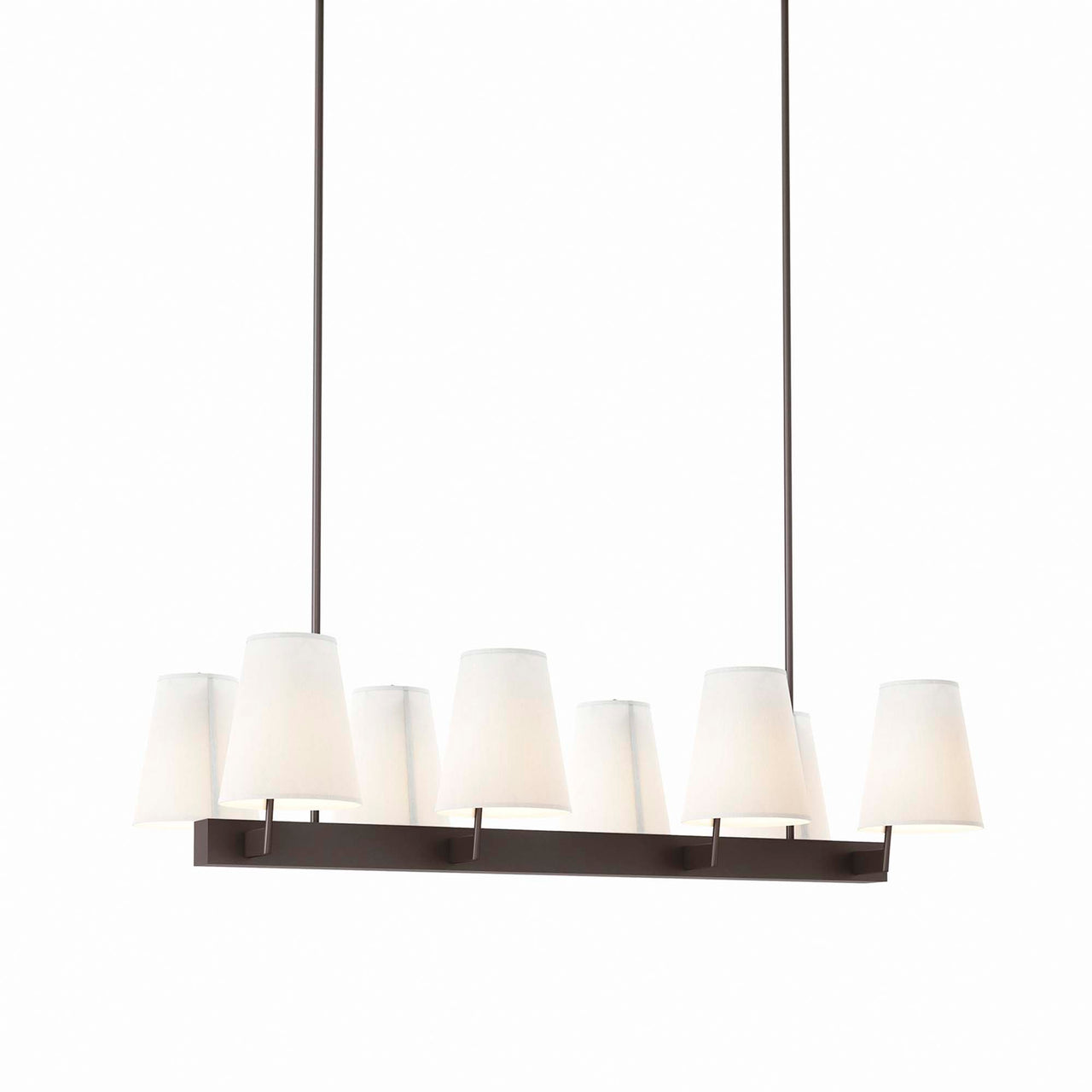 Tressan Chandelier, White & Bronze