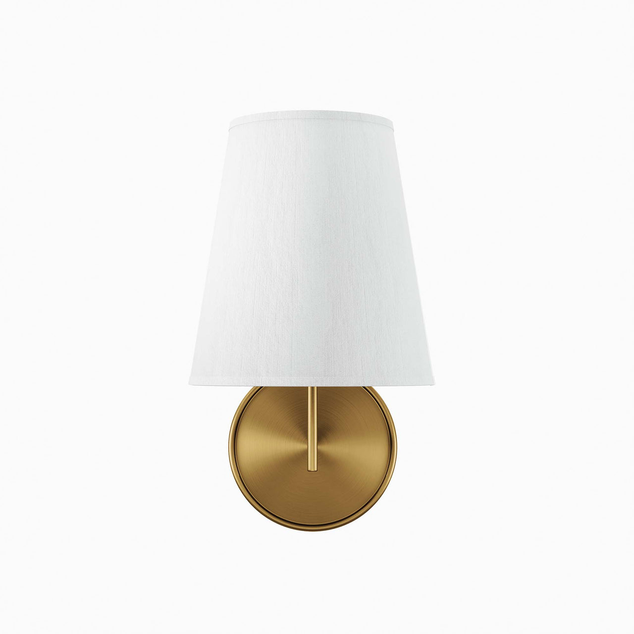 Bind Wall Sconce, White & Satin Brass