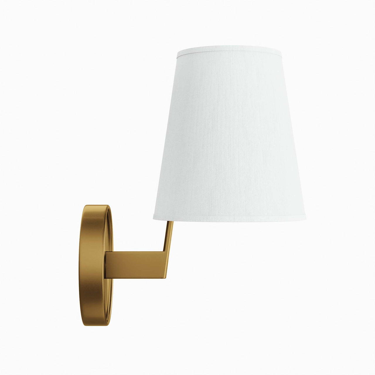 Bind Wall Sconce, White & Satin Brass
