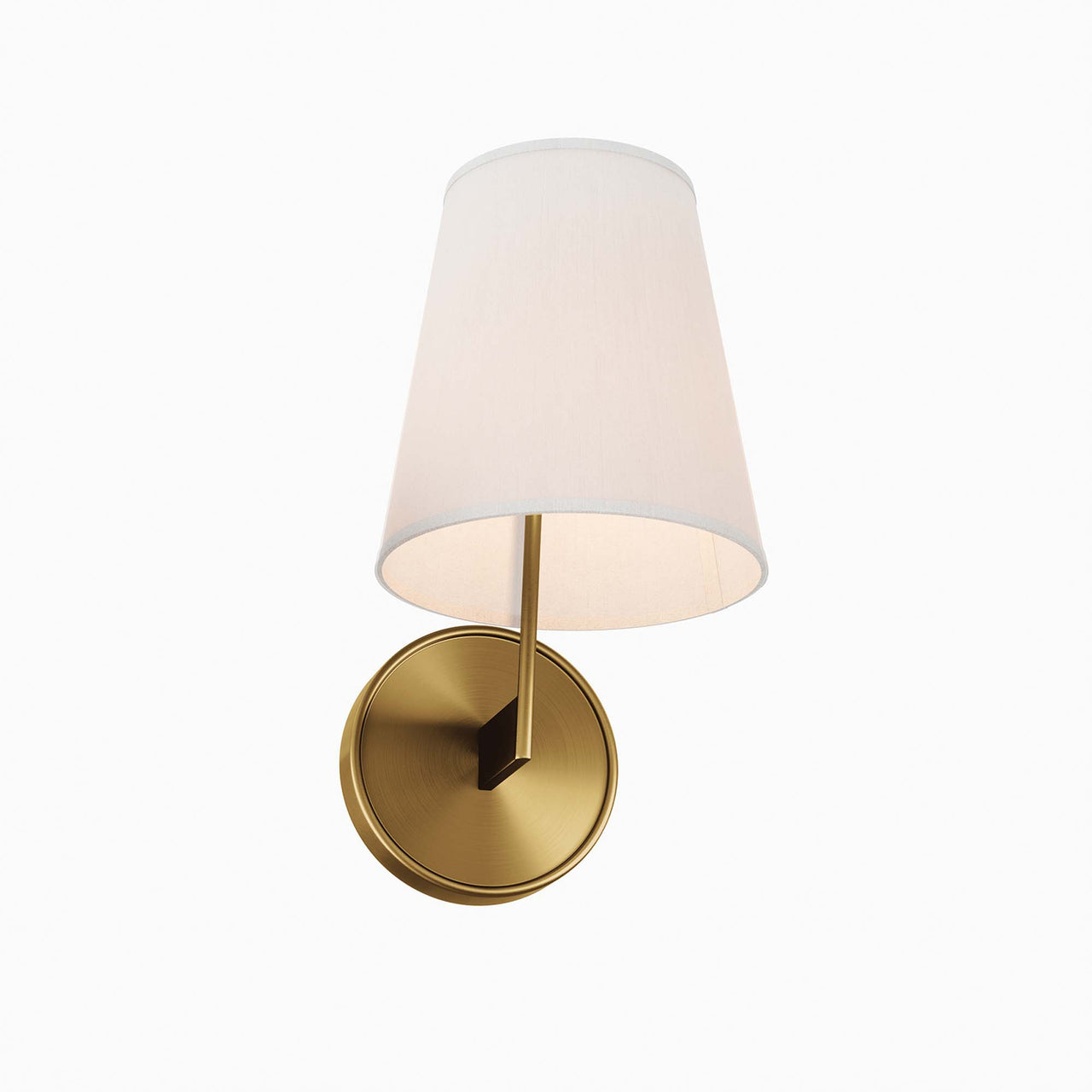 Bind Wall Sconce, White & Satin Brass