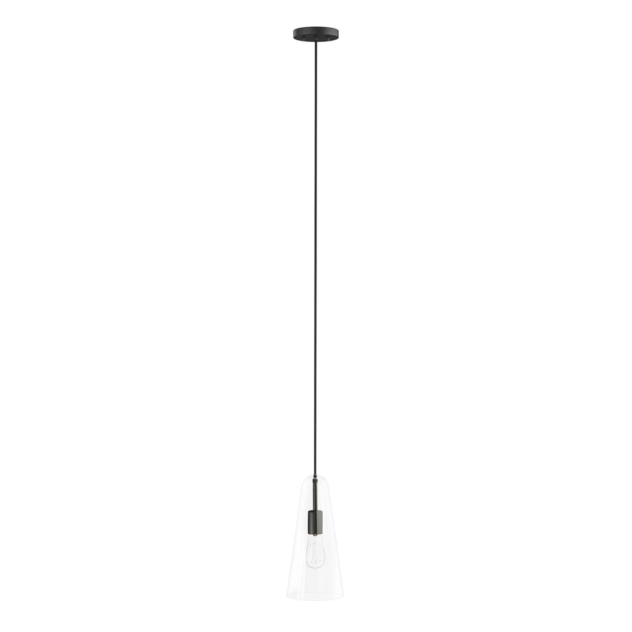 Lucen Pendant Light, Clear & Black