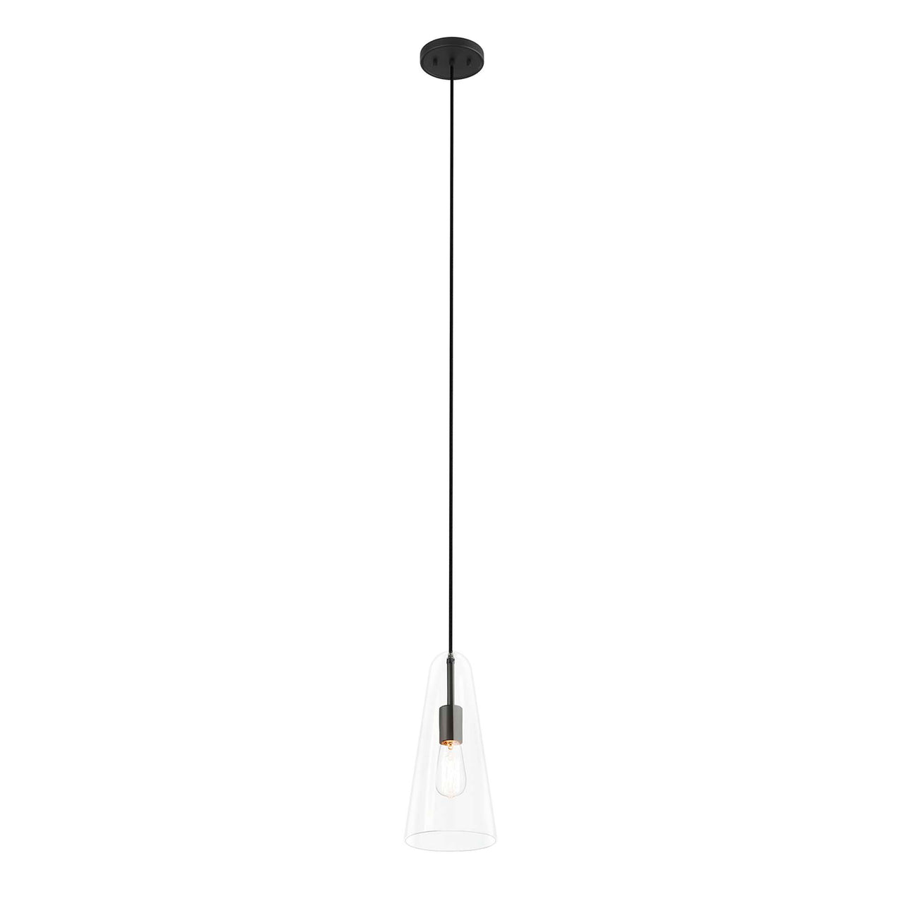 Lucen Pendant Light, Clear & Black