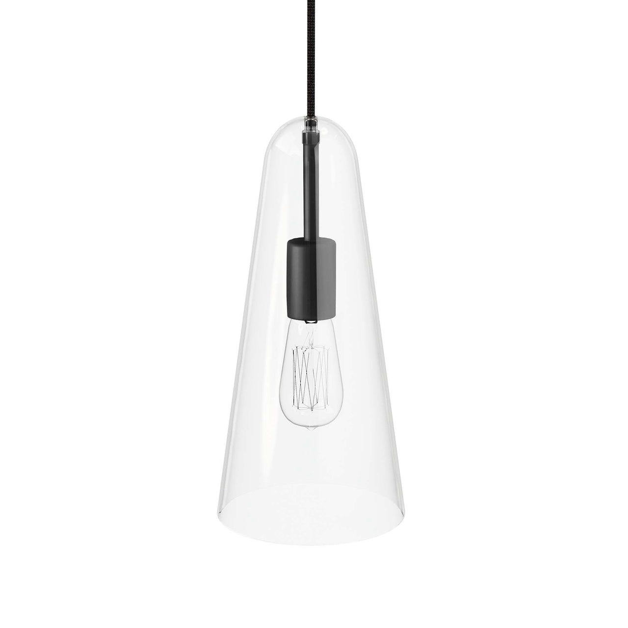 Lucen Pendant Light, Clear & Black