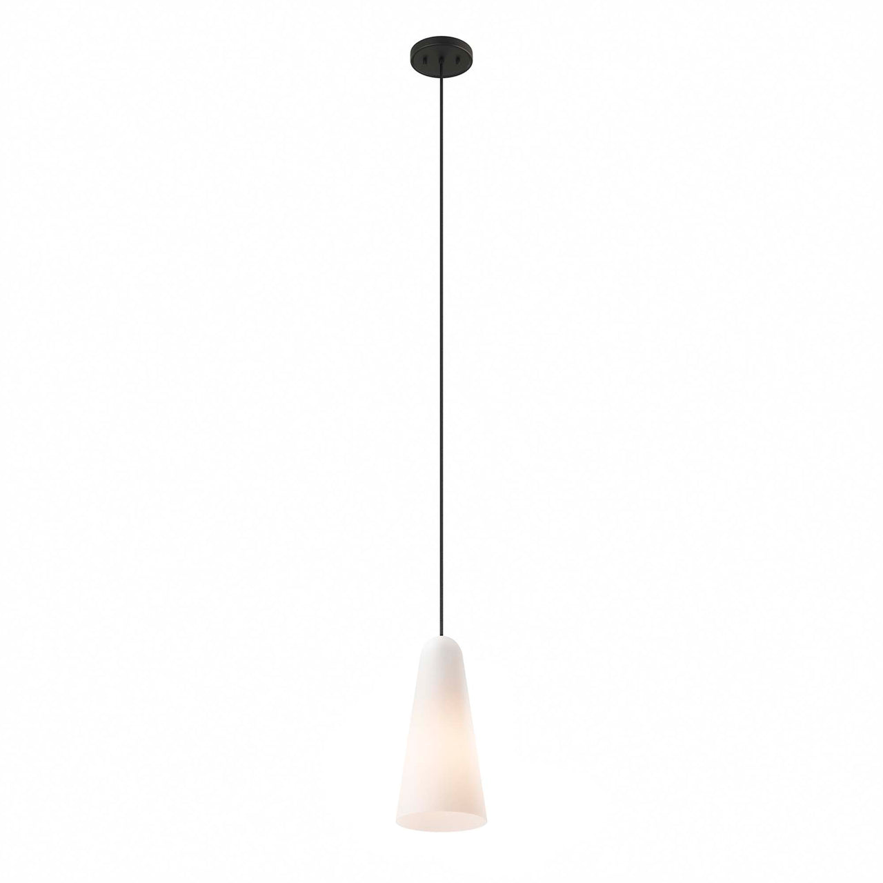 Lucen Pendant Light, Opal & Black