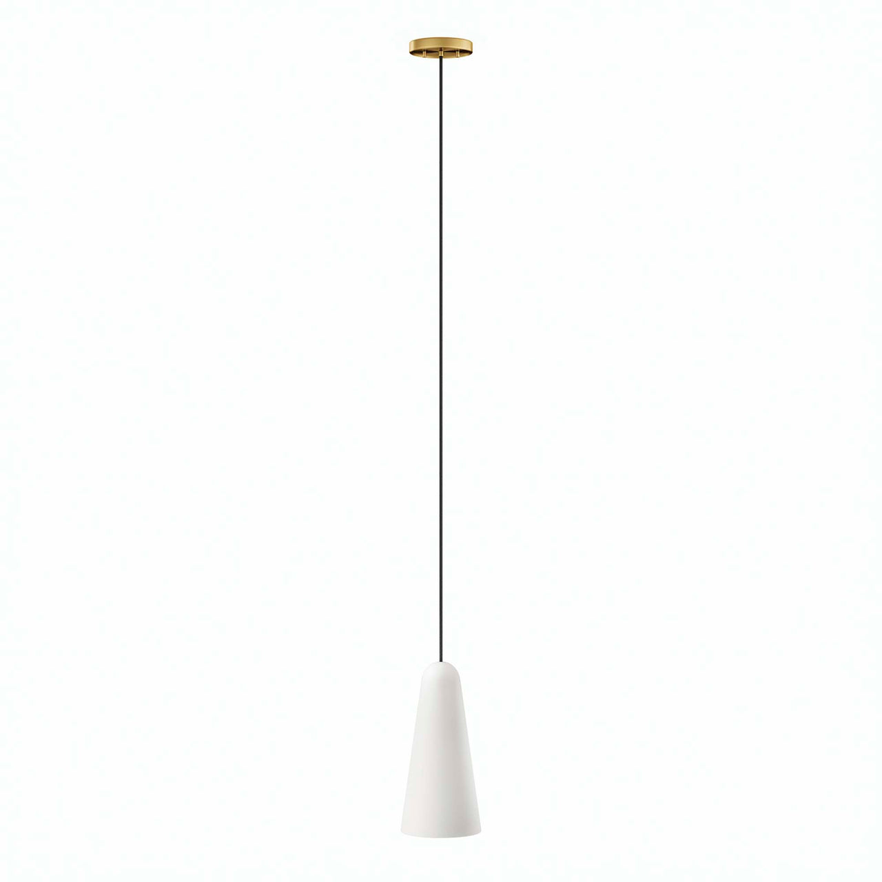 Lucen Pendant Light, Opal & Satin Brass